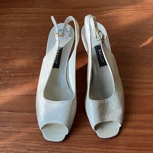 BALLY Women's Off-White Slingback Heels